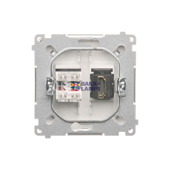 IP20 two-circuit switch, LED illuminated, 10AX, black matt image 1