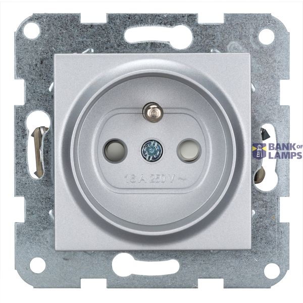 Pin socket outlet with safety shutter, cage clamps, silver image 3