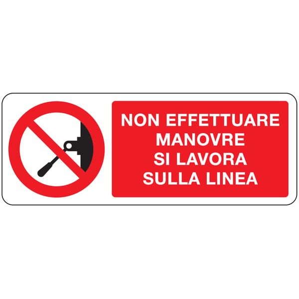 Prohibition sign - Al - 330x125 mm image 1