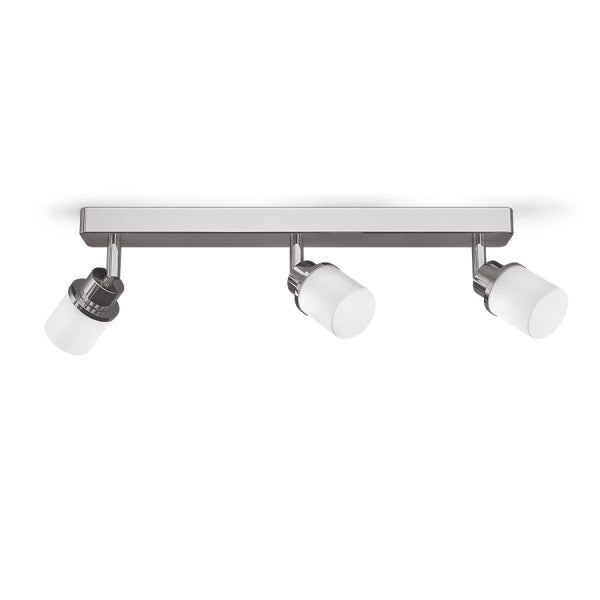 LINN III surface mounted opal-colored glass/chrome 230V LED G9 3x3W IP44 image 1