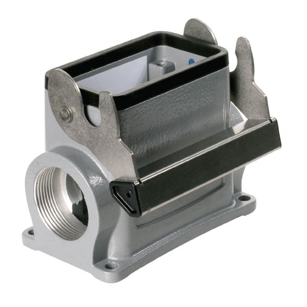 HDC enclosures, Size: 4, Protection degree: IP65, in plugged condition, Base housing, End-locking clamp, lower side, high, Size of cable entries: M 32 image 1