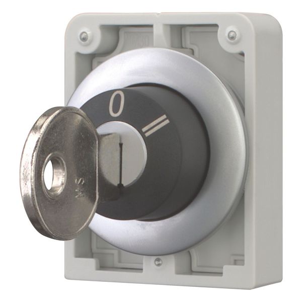 M30C-FWRS3 Key-operated actuator, Flat Front, maintained, 3 positions, Key withdrawable: I, 0, II, Metal bezel image 4