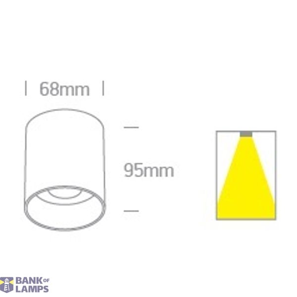 BLACK GU10 10W DARK LIGHT image 2