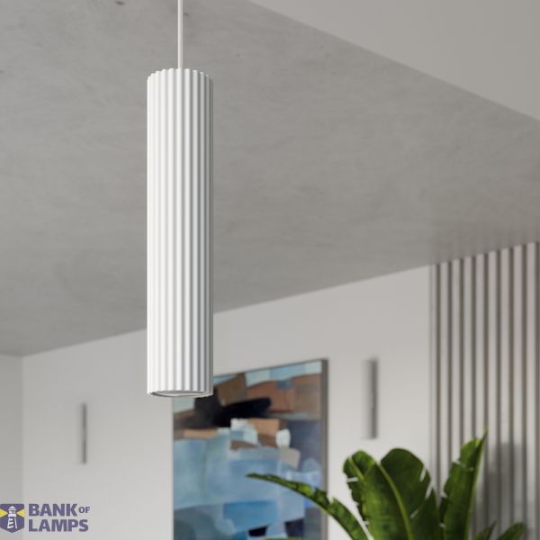 THREE-POINT HANGING LAMP WHITE CARBON WITH 3 WHITE TUBES LAMPSHADES image 6