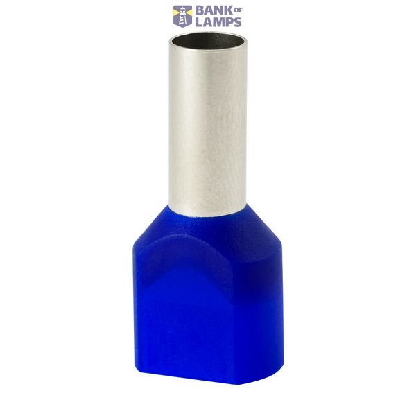 Double insulated sleeve terminal HI 2x6.0/12-ni blue, Al/Cu image 1