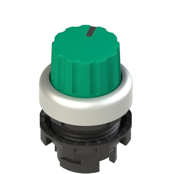 Knob selector, 2 positions green with marking image 1