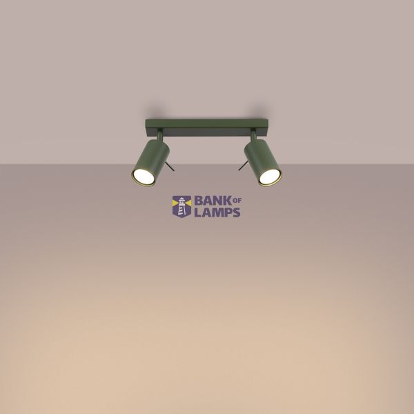 CEILING LAMP RING 2 OLIVE GREEN 2XGU10 image 6