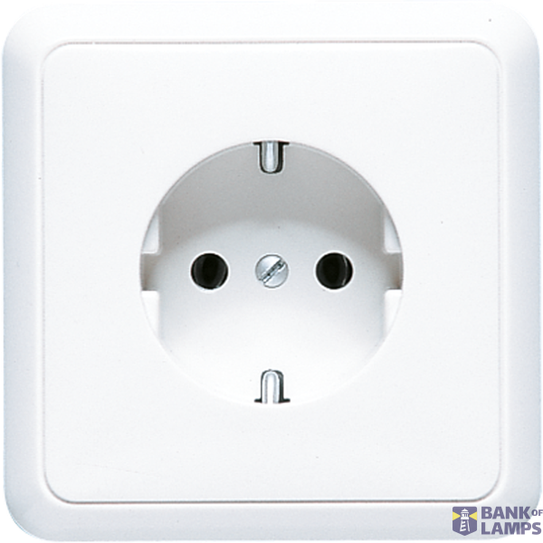 SCHUKO socket, 16 A 250 V ~, with frame, Duroplast, ST 550, alpine white image 1