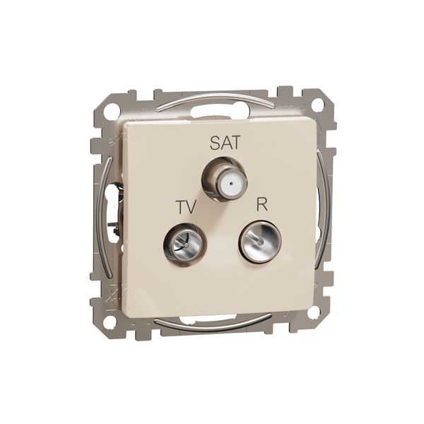 TV/R/SAT connector 4db, Sedna, Beige image 4
