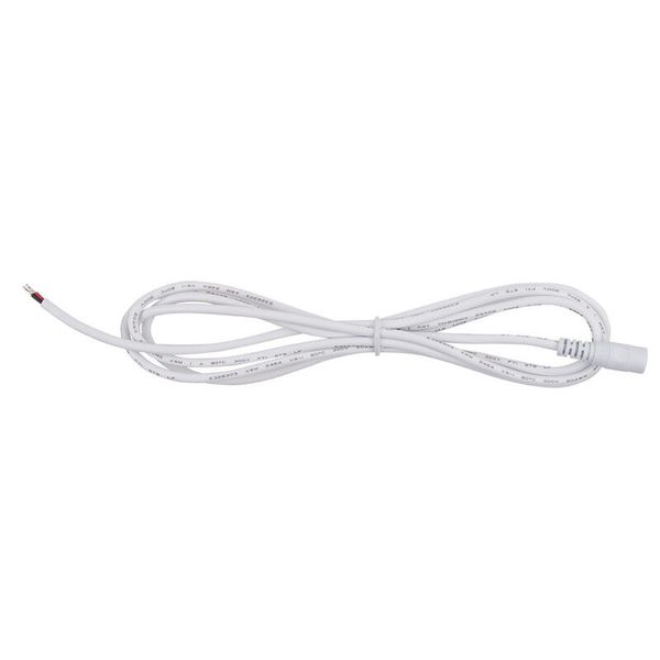 Power connector socket, free end (AWG 20/0.42 mm2), white, max. 5 A, length 2 m image 1