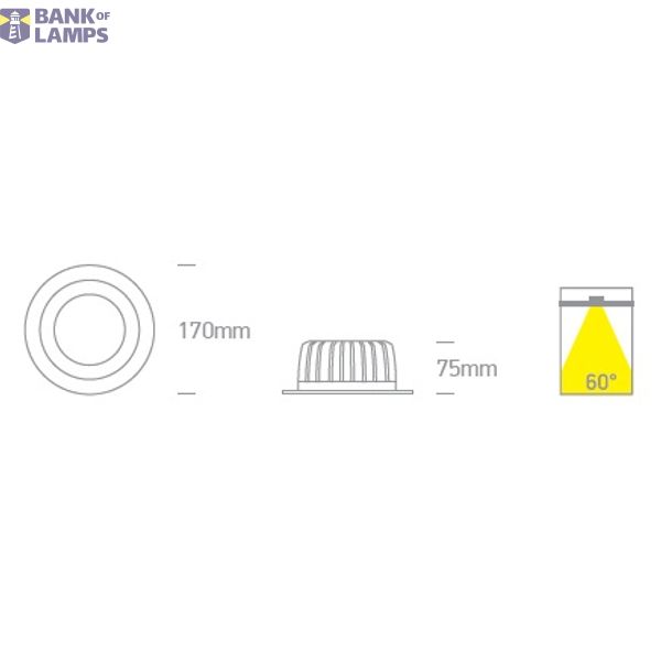 WHITE 20W CW IP20 60deg 230V image 2