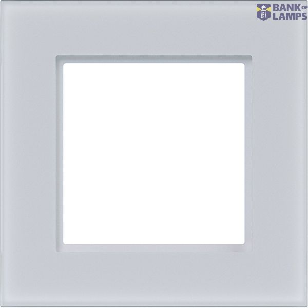 Cover frame single, A.8, light white matte glass image 1