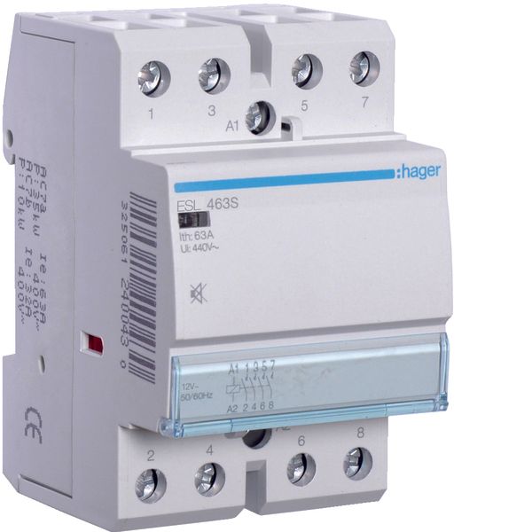 Humfree Contactor 63A, 4NO, 12V image 1