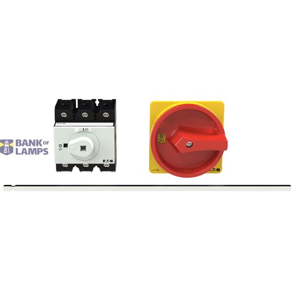 P3 Main switch, 80 A,Rear mounting, 3 pole, Form M4/SVB, Red, Door cou image 5
