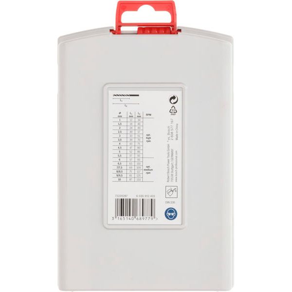 19-piece HSS-G ProBox metal drill bit set, DIN 338, 135° 1-10 mm 19 pcs. image 1