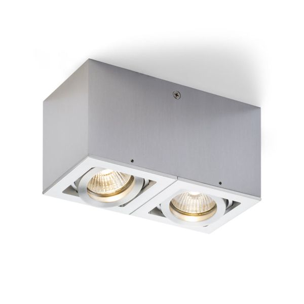 BERIT II ceiling aluminum 230V GU10 2x50W image 1
