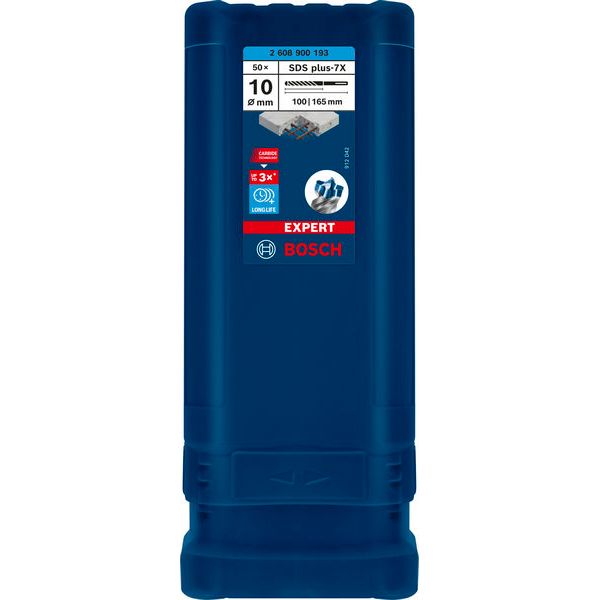 EXPERT SDS plus-7X Hammer Drill Bit 10 x 100 x 165 mm, 50-pc image 2