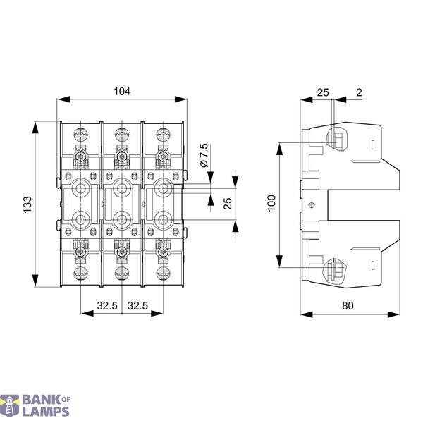 HRC-fuse-base size00, 2XM8 image 3
