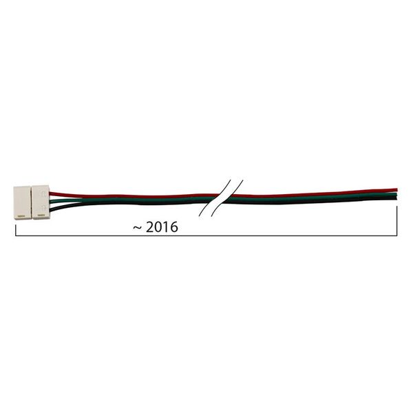 Connection connector double white LED strips 10 mm, 3 pins, length 2 meters, 20AWG image 1