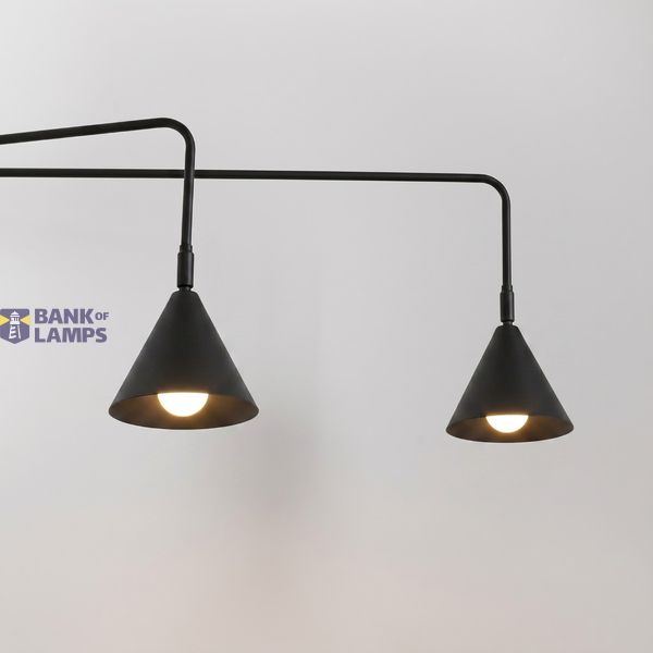 Wall lamp NOX 2 black with a switch image 2