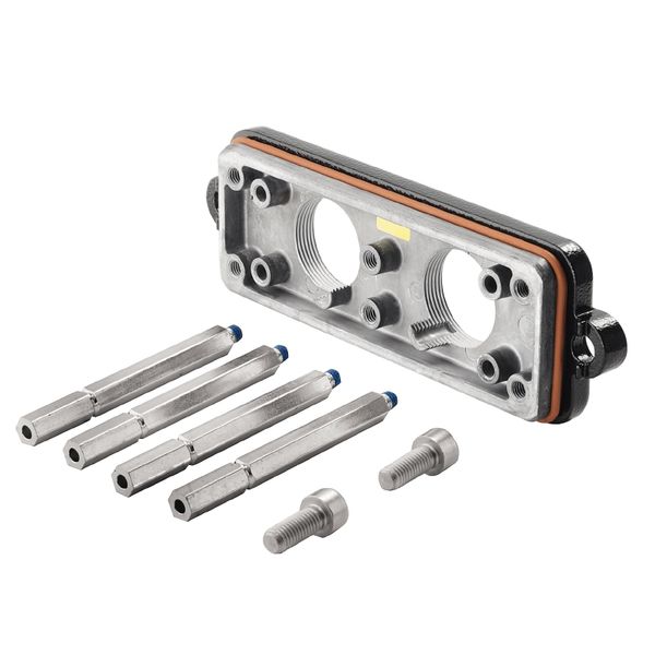 HDC enclosures, Size: 8, Protection degree: IP68, IP69, in plugged condition, Cover, Clamping yoke connection, Standard image 1