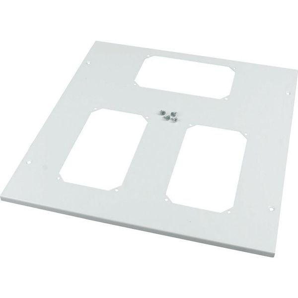 XSPTF1006-XF Top plate, F3A-flanges XF, for, WxD=1000x600mm, IP55, grey image 4