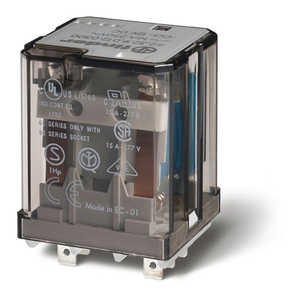 Power Rel.+Faston 187 2NO ≥3mm.contact.16A/24VDC/AgSnO2/LED+diode (62.32.9.024.4360) image 2