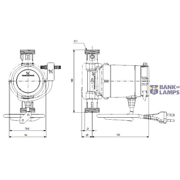 Drinkwater Circulator pump COMFORT 15-14 BXA PM 140 230V 50Hz image 2