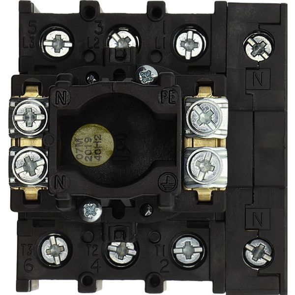P1-32/EA/SVB/N Main switch, P1, 32 A, flush mounting, 3 pole + N, Emergency switching off function, With red rotary handle and yellow locking ring, Lockable in the 0 image 2
