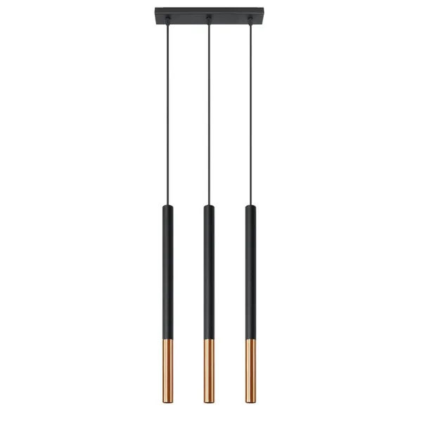 HANGING LAMP MOSAIC 3L BLACK/COPPER G9 3X40W IP20 image 1