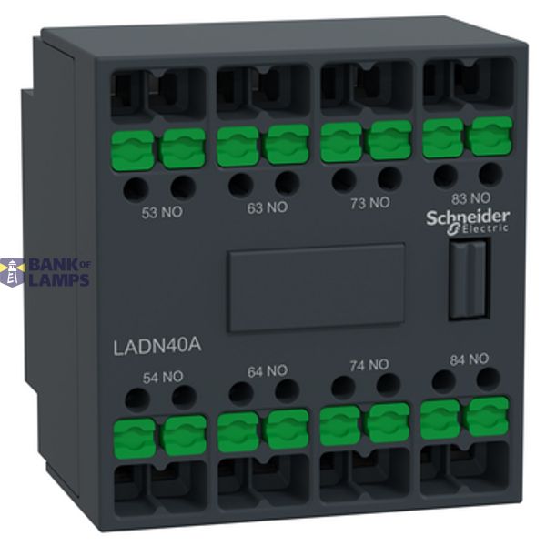 AUX Deca front 4NO 0NC snap-in image 1