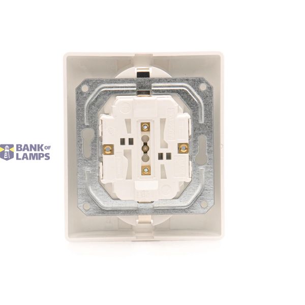 Double two way switch with LED indicator light, (module), 10AX, Screw, anthracite, metalic image 1