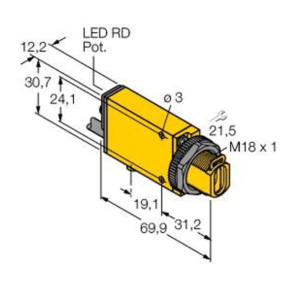 Photoelectric Sensor Photoelectric Sensor for Glass Fibers   MIAD9F image 1