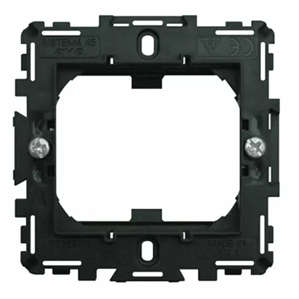 1-2 gang frame with clips for squared or 60mm round boxes image 1