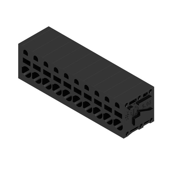 Printed circuit board terminals, 5.08 mm, Number of poles: 10, 90°, Solder pin length (l): 3.5 mm, tinned, black, PUSH IN without actuator, Clamping range, max. : 2.5 mm², Box image 4