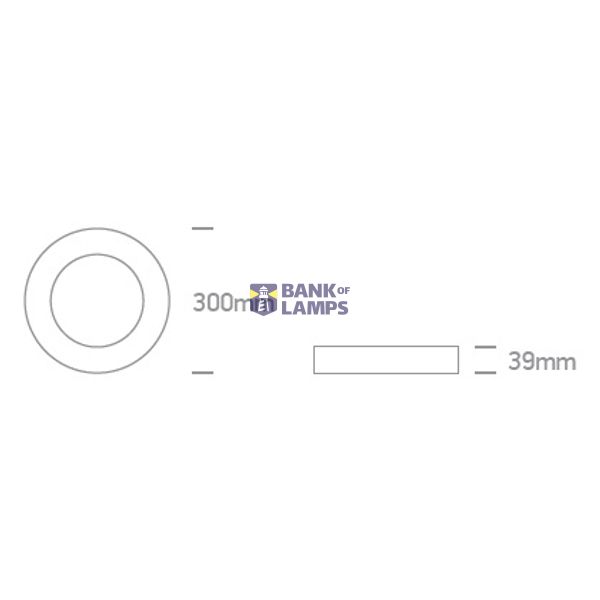 WHITE PLAFO 30W WW IP40 230V image 2