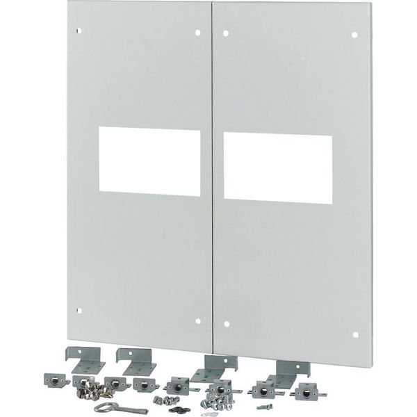 XM2N44F08C-XMV Front plate, 2xNZM4, 3p, fixed with mechanical interlock, W=800mm, grey image 2