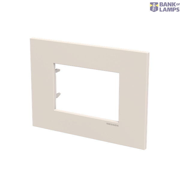 Frame - 1-gang / 3-modules - Niessen logo - White image 2