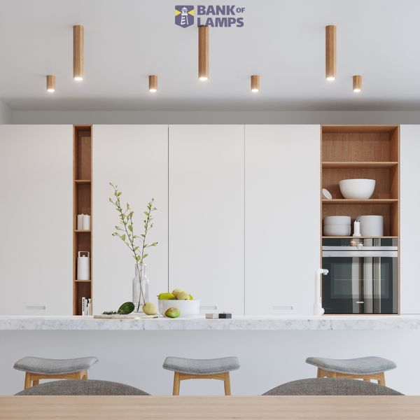 CEILING LAMP ZEKE 4 OAK GU10 4X40W IP20 image 4