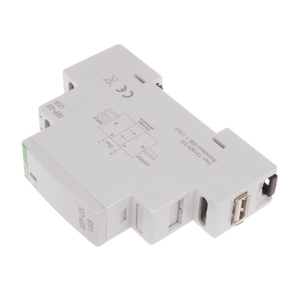 USB line separator/amplifier, 1 module, 5V DC power supply, DIN rail mounting image 6