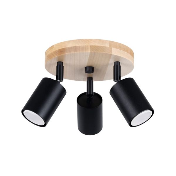 CEILING LAMP VERDO 3P BLACK GU10 3X10W IP20 image 1