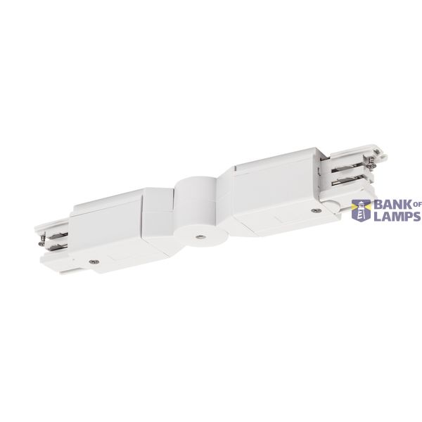 Flexible connector for S-TRACK 3-phase track, white image 2
