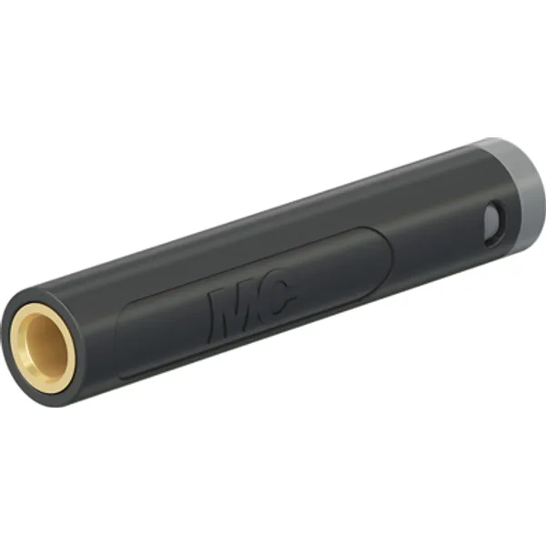 4 mm socket, crimp connection, 1.0 mm², mounting Ø 8 mm, black, 64.2063-21 image 1