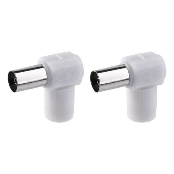 IEC Aerial Connector female, screw type, angle image 1