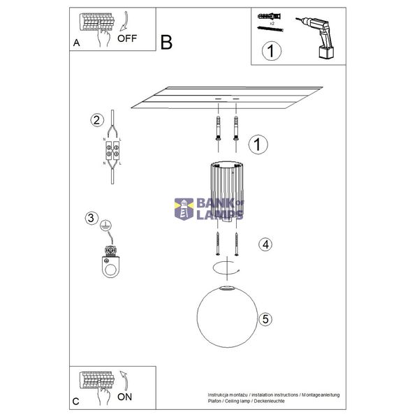 Ceiling lamp HALO mocha IP44 image 6