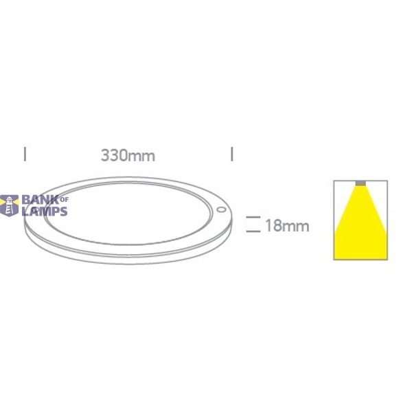 WHITE PLAFO 30W WW IP40 230V image 2