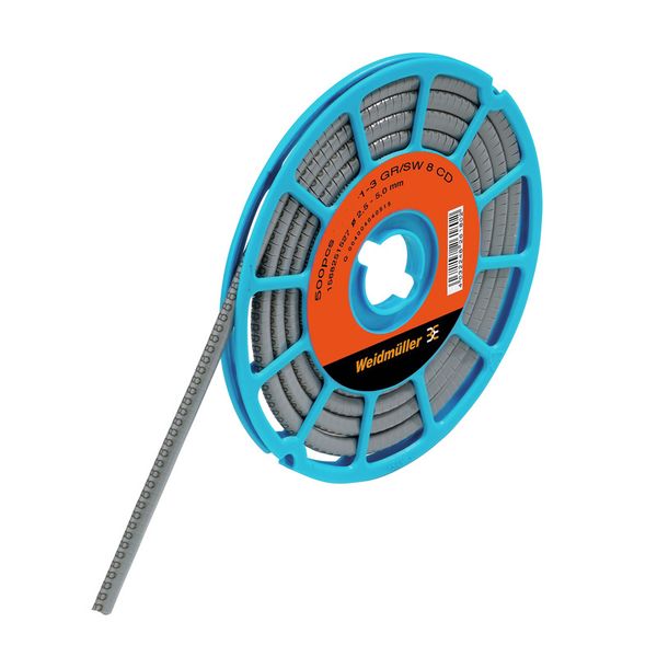 CableLine, Conductor and cable markers, 2.5 - 5 mm, 3 x 4.2 mm, grey image 1