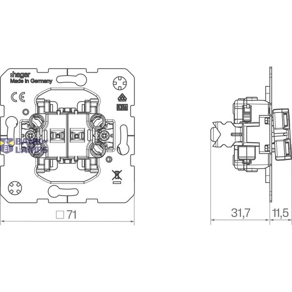 Series switch, 230/24 V image 2
