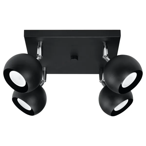 CEILING LAMP OCULARE 4 BLACK GU10 4X40W IP20 image 1