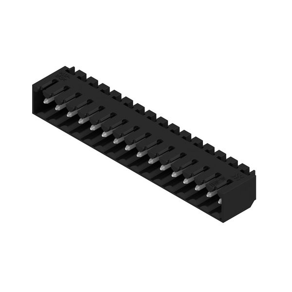 PCB plug-in connector, male header, closed side, THT/THR solder connection, 3.50 mm, Number of poles: 16, 90°, Solder pin length (l): 1.5 mm, tinned, black, Box image 2